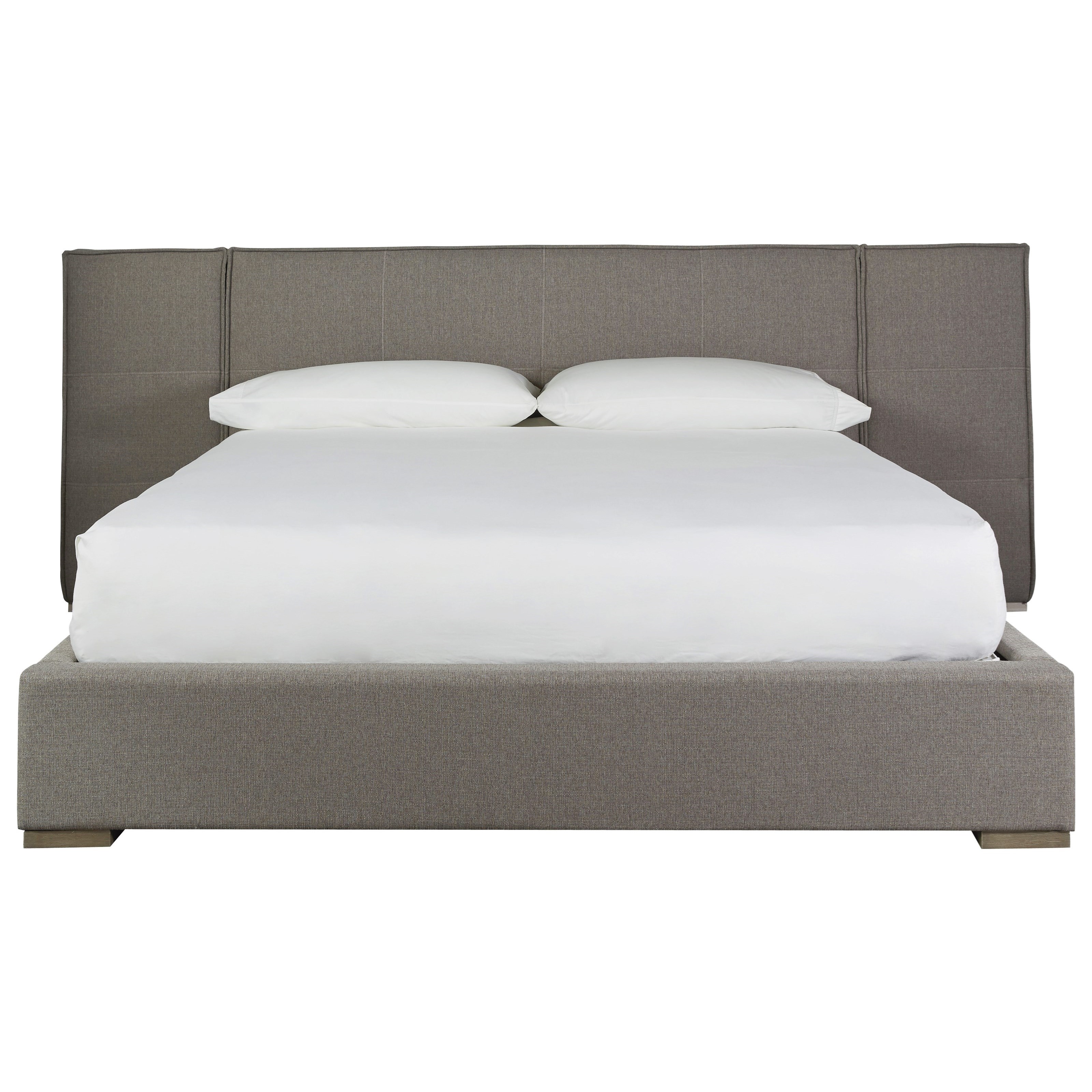 Universal Modern Upholstered Connery King Bed With Panels