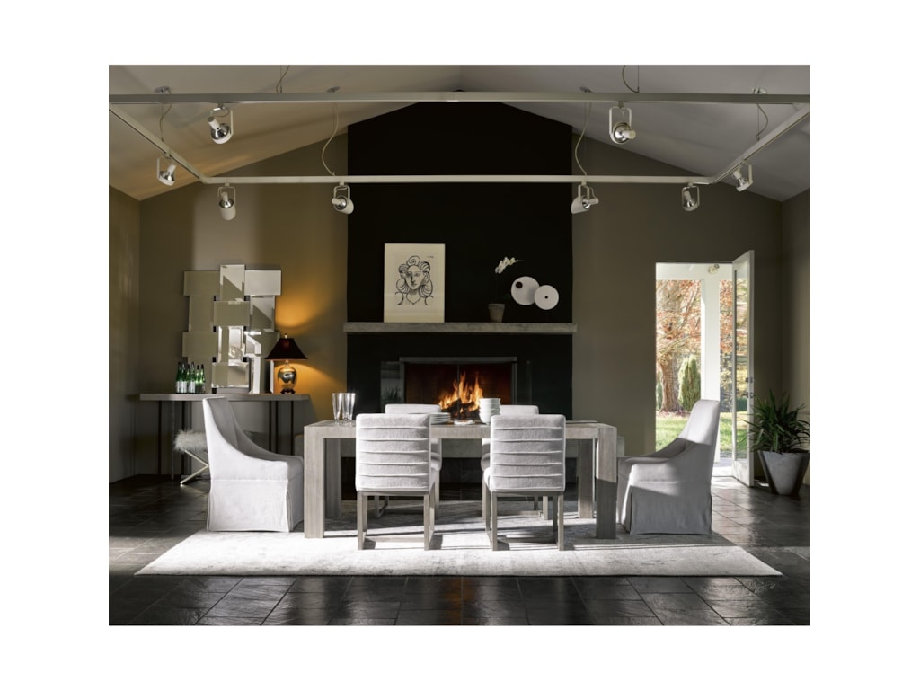 Universal Modern Townsend Castered Upholstered Dining Chair With Universal Modern Townsend Castered