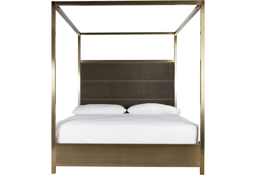 Universal Modern Harlow King Canopy Bed With Brushed Brass Frame Stoney Creek Furniture Canopy Beds