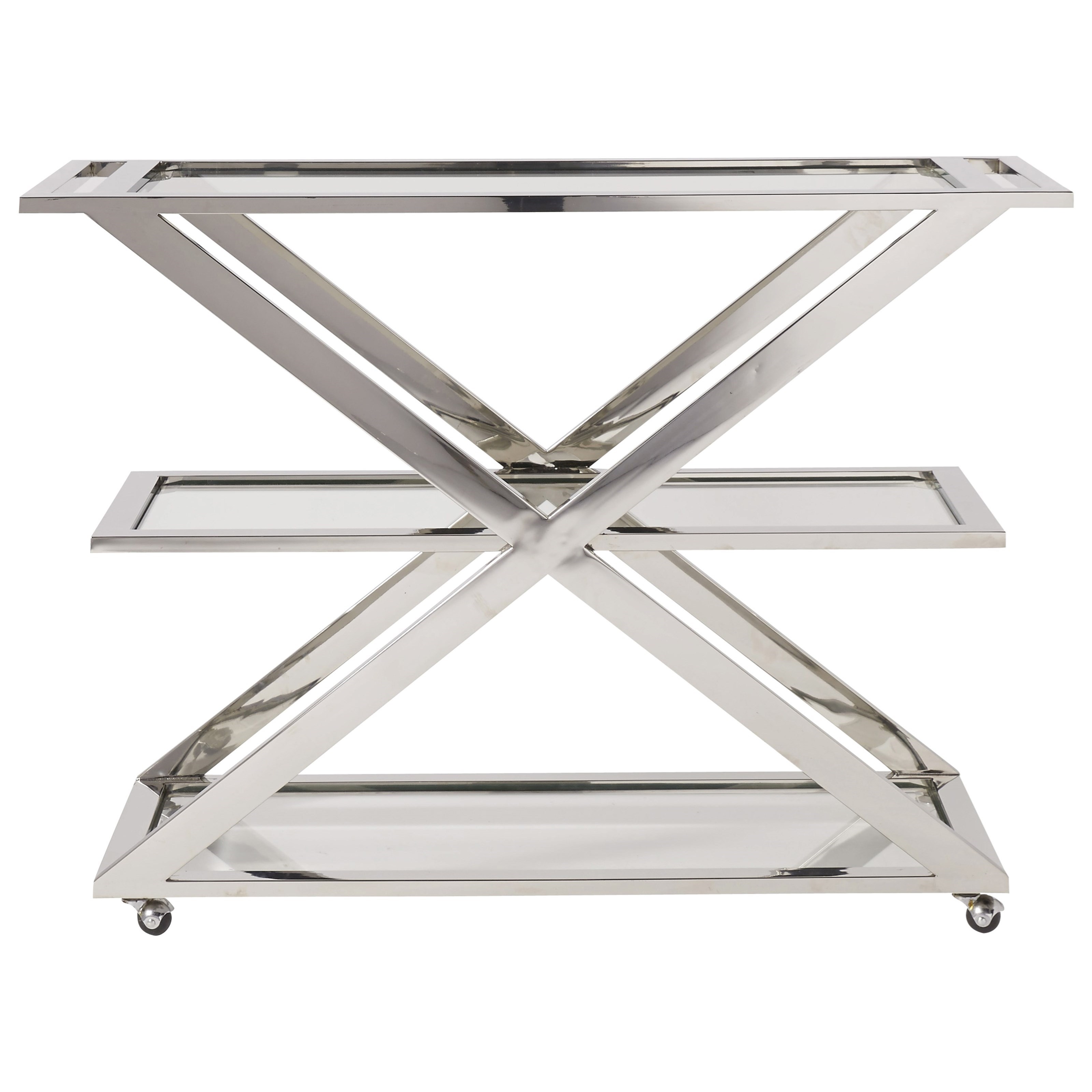 Universal Modern Draper Stainless Steal Bar Cart Stoney Creek