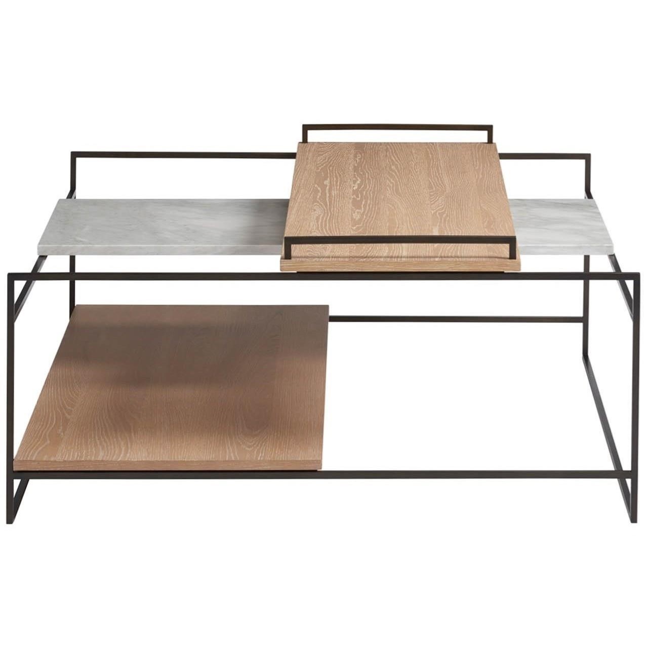 Universal Modern Sand Crawford Contemporary Cocktail Table With