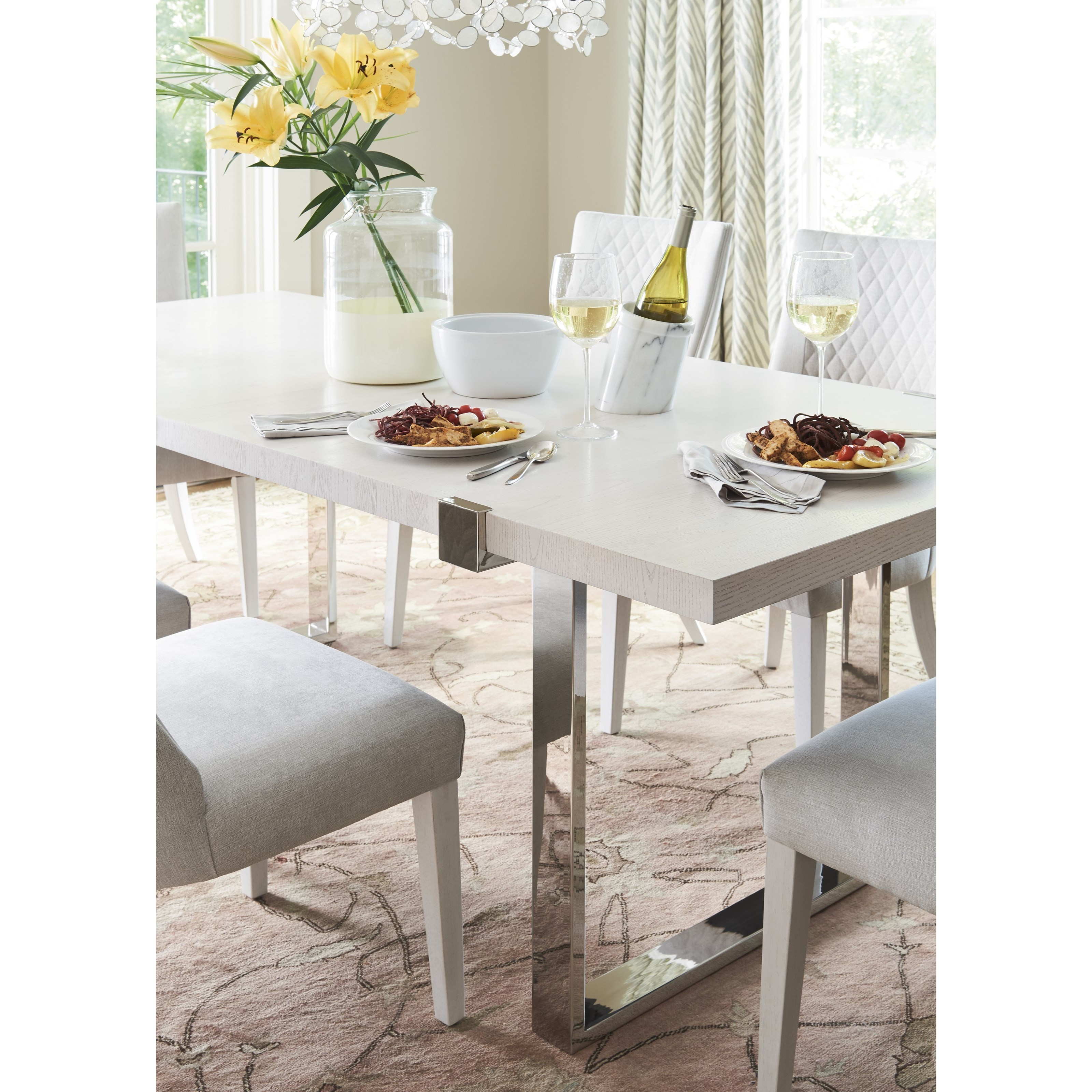 Universal Paradox Glam Dining Table With 20 Table Leaf Belfort Furniture Dining Tables