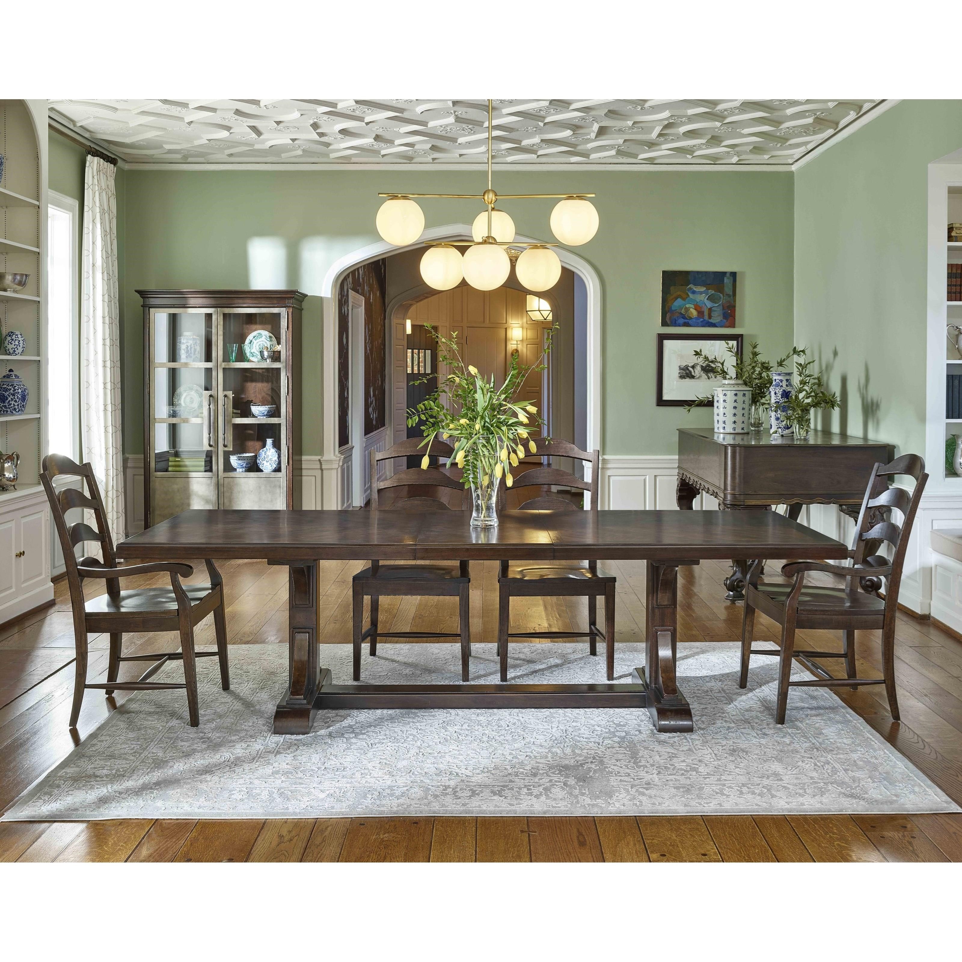 Universal Park Hill 806655 Traditional Trestle Dining Table With