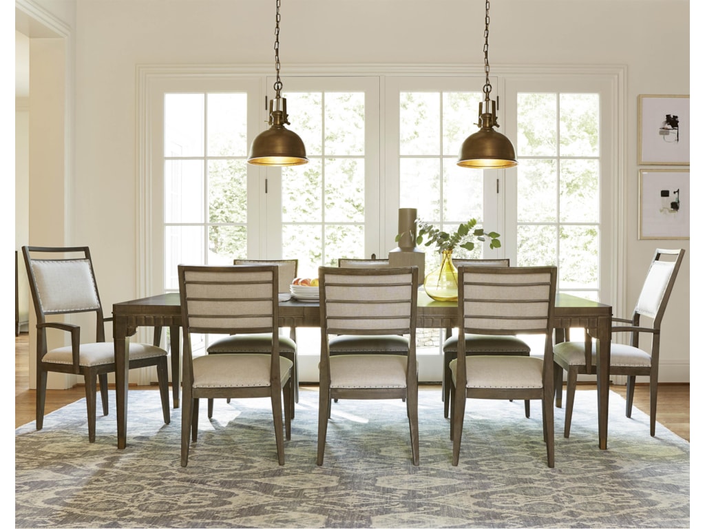 Universal Playlist 9 Piece Dining Set With Upholstered Side And Arm Universal Playlist9 Piece Dining Set