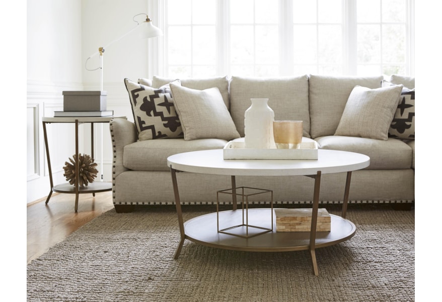 Universal Playlist 507818 Round Tail Table With Stone Top Playlist 507818 Round Tail Table