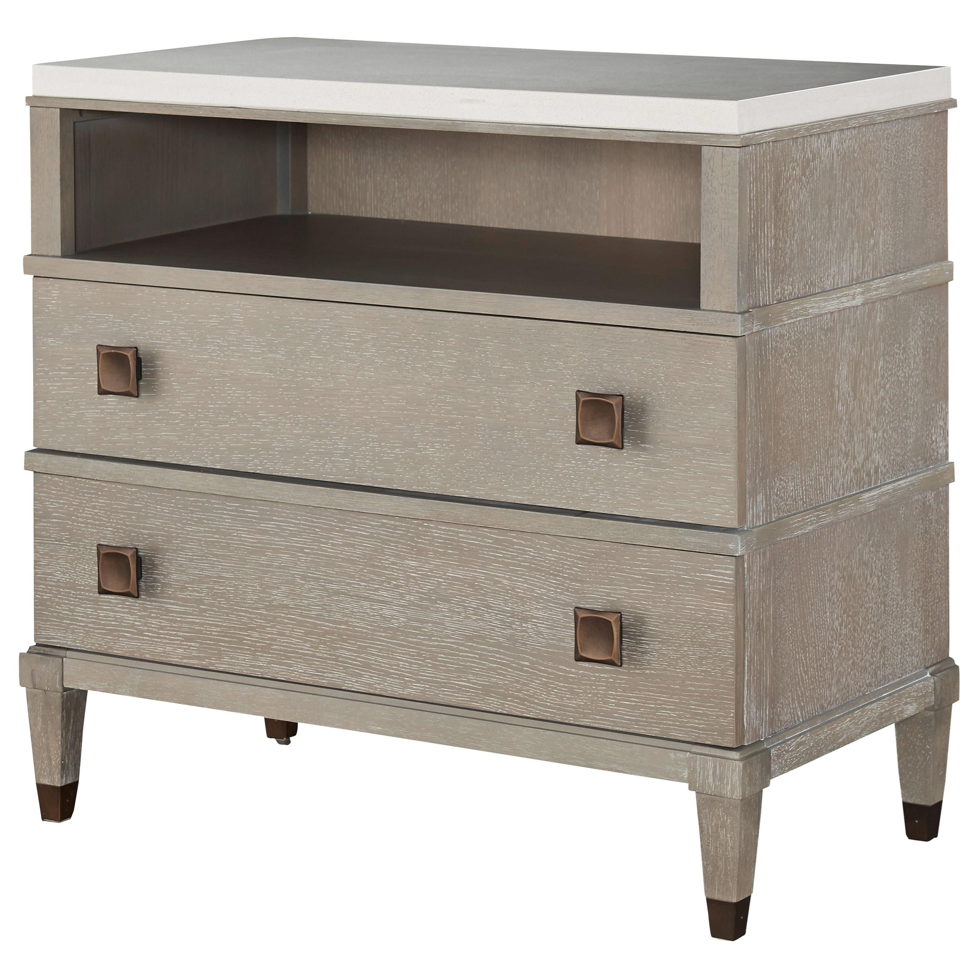 Universal Playlist 2 Drawer Nightstand With Stone Top Belfort
