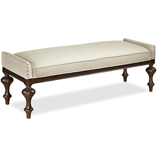 Universal Proximity Upholstered Bed End Bench with Upholstery Tacks ... Universal Proximity Upholstered Bed End Bench with Upholstery Tacks ...