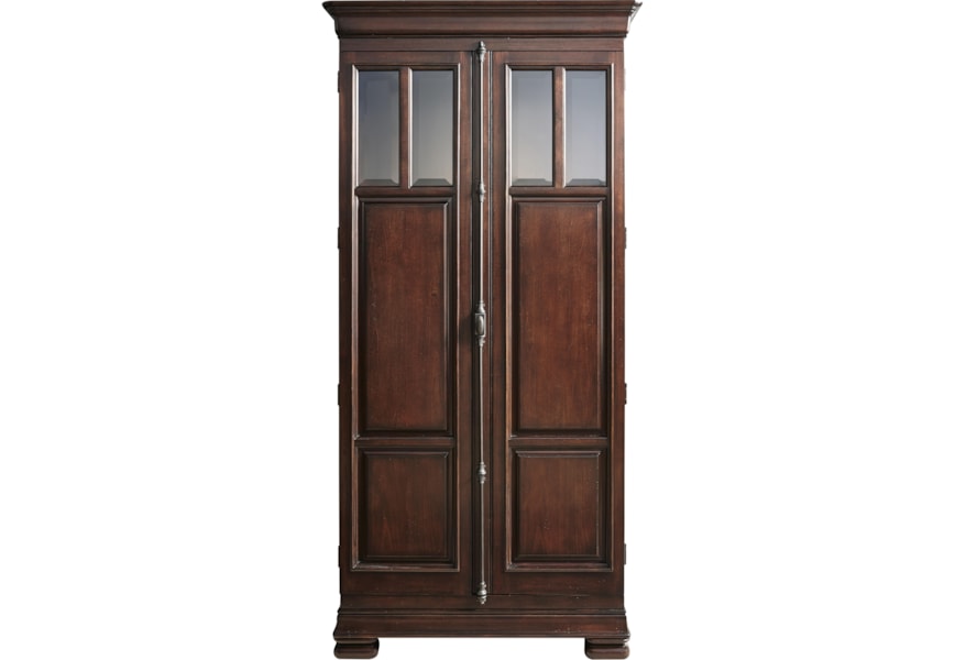 Universal Newton Falls 2 Door Cabinet With Adjustable Shelves And Touch Lighting Morris Home Armoires