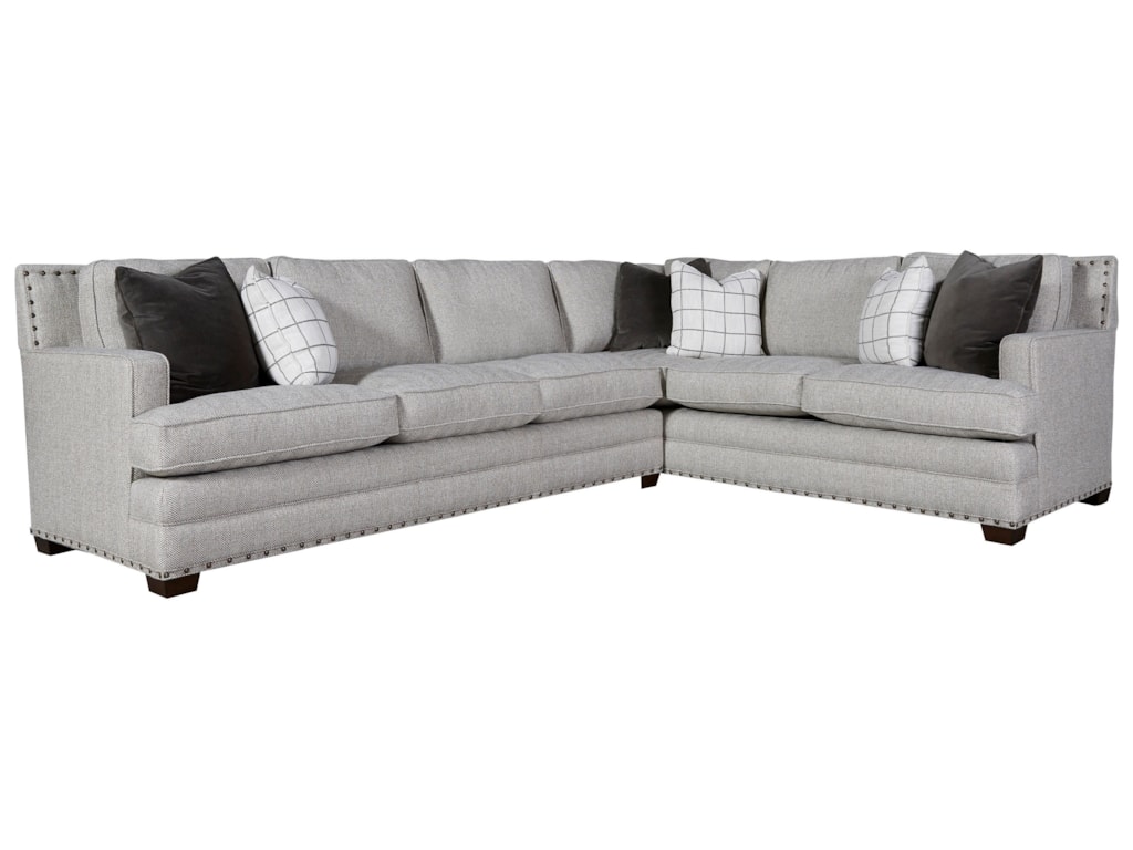 Riley Transitional Sectional With 3 Cushion Sofa By Universal At Zak S Home