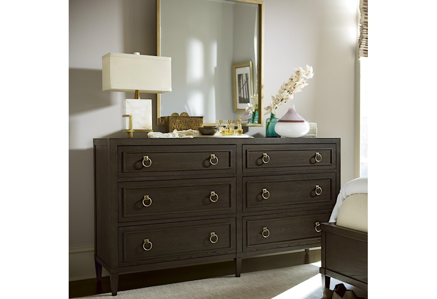 Oconnor Designs Soliloquy 6 Drawer Dresser And Mirror Combo With