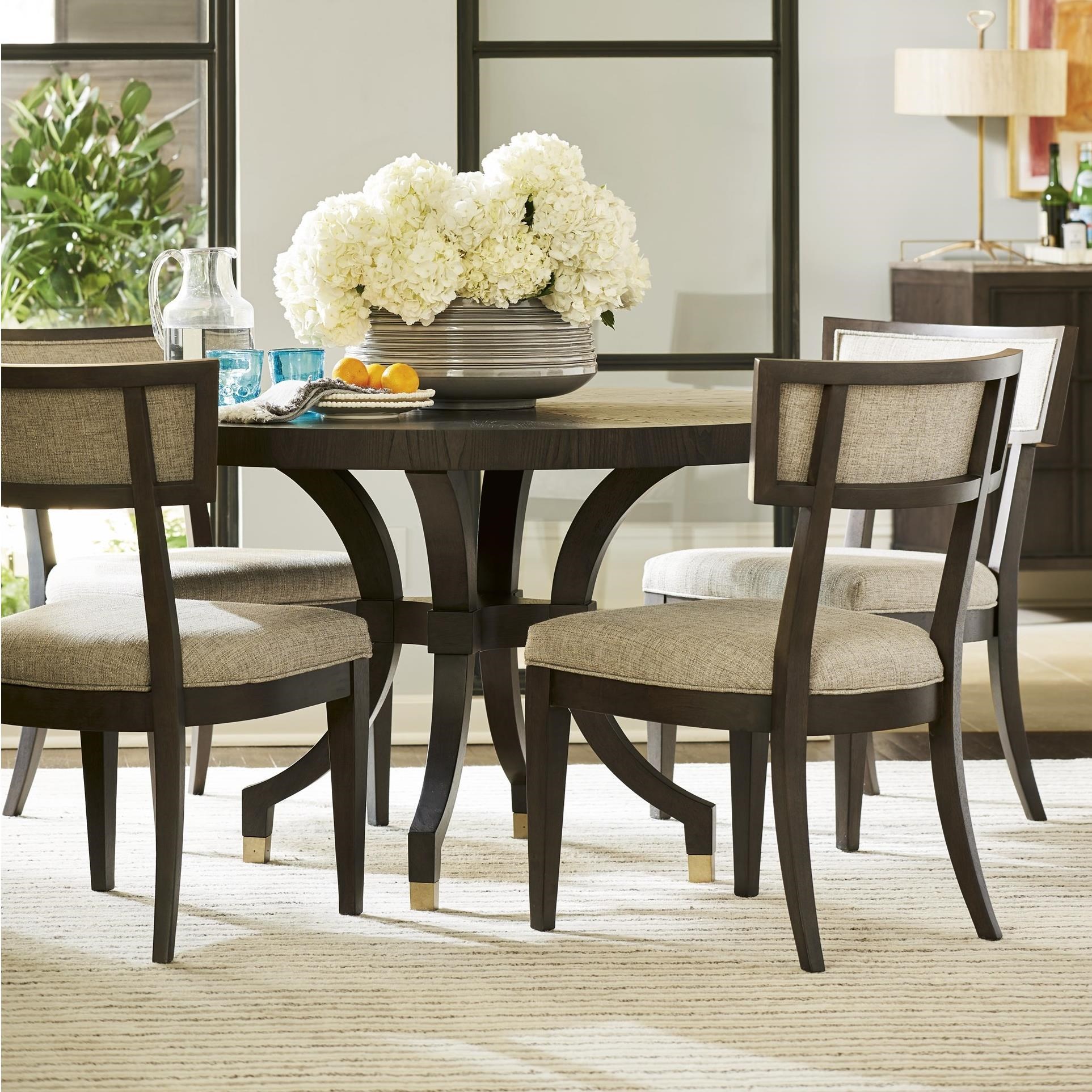 Universal Soliloquy 5 Piece Round Ambrose Table And Upholstered