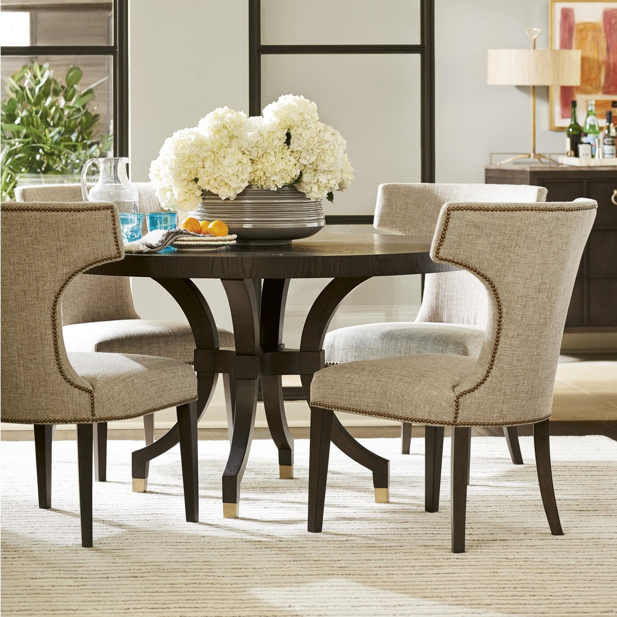Universal Soliloquy 5 Piece Round Ambrose Table And Upholstered