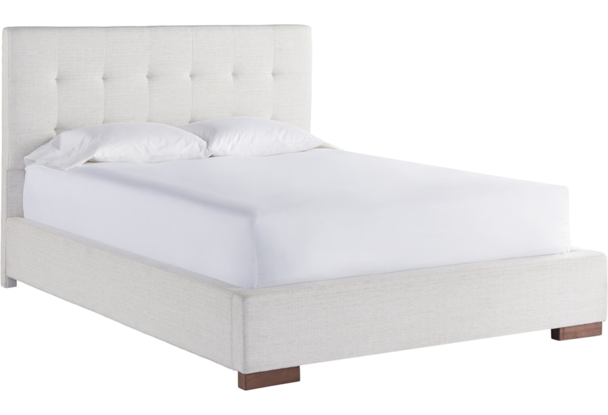 Universal Spaces Walnut 871210b Brantley Queen Bed With Button Tufting Hudson S Furniture Upholstered Beds