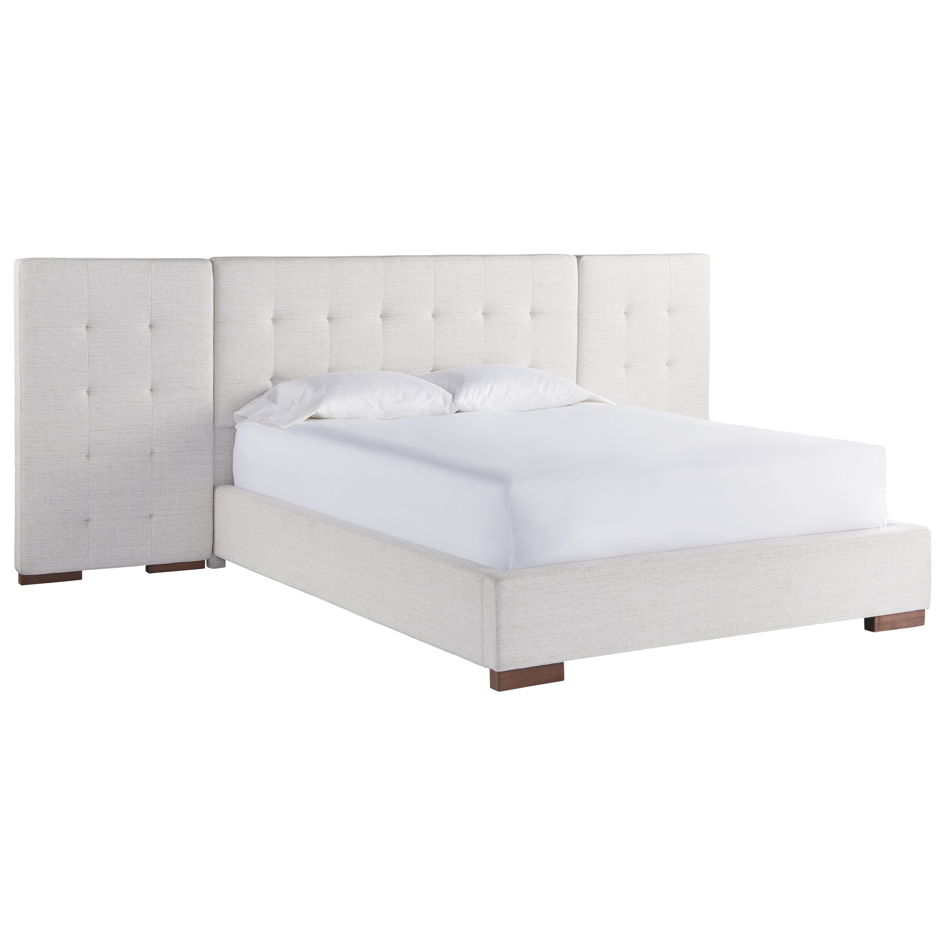 Universal Spaces Walnut Brantley Queen Wall Bed With Button