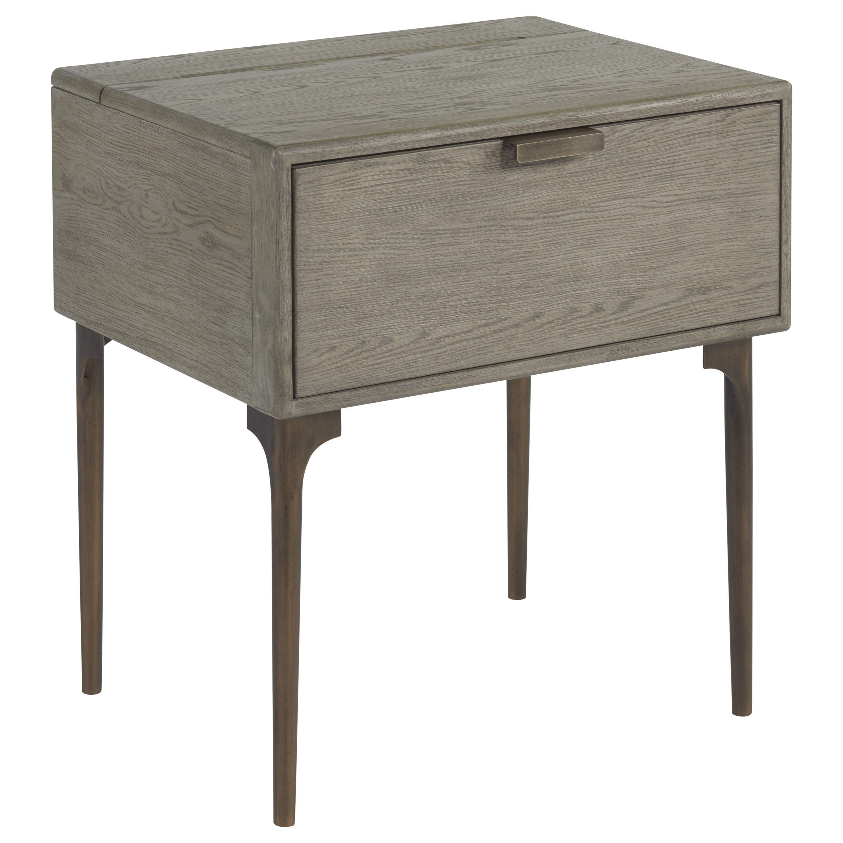 Universal Spaces Granite Lawson 1 Drawer Nightstand With Usb Ports Wayside Furniture Nightstands