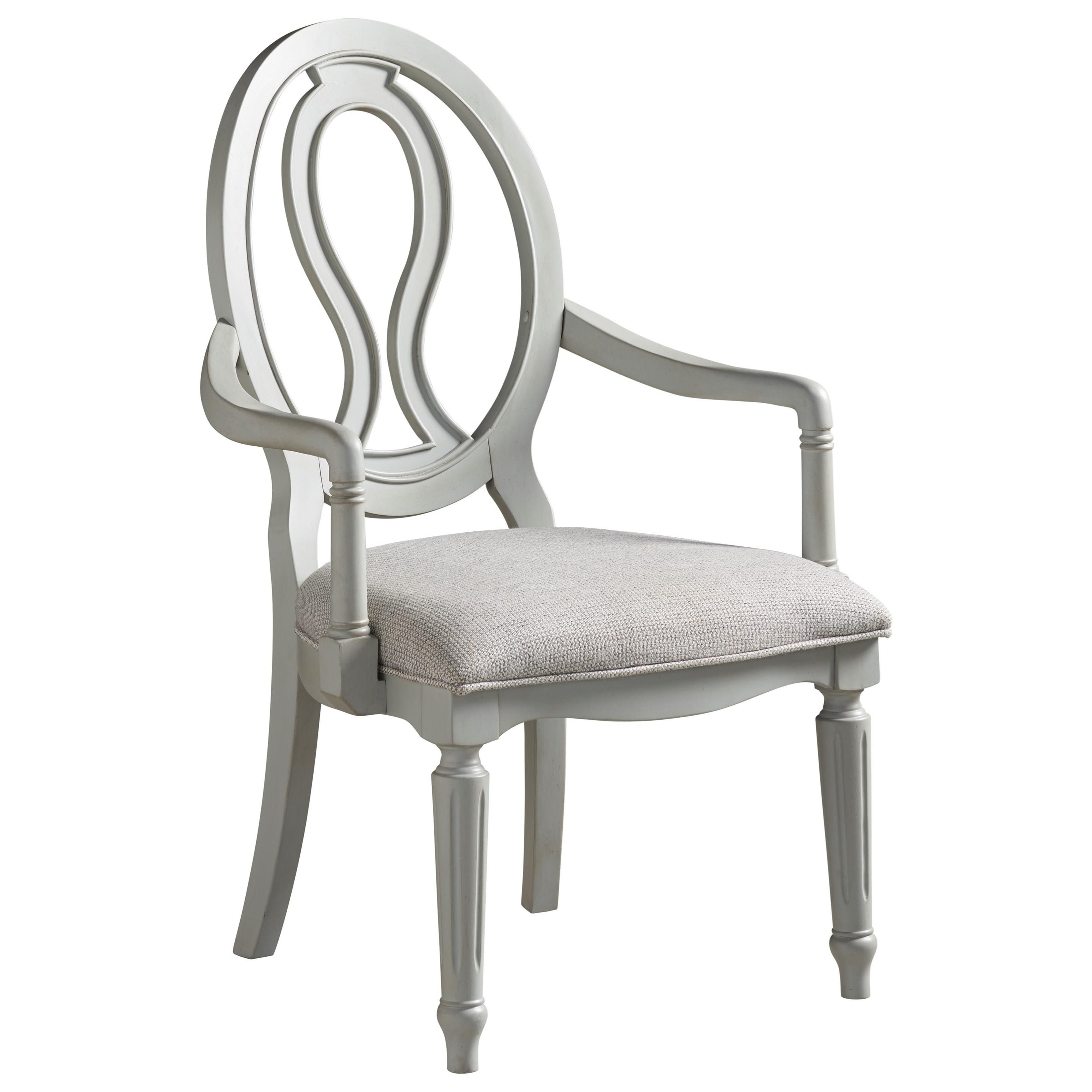 O Connor Designs Summer Hill Upholstered Seat Pierced Back Arm Chair Sprintz Furniture Dining Arm Chairs