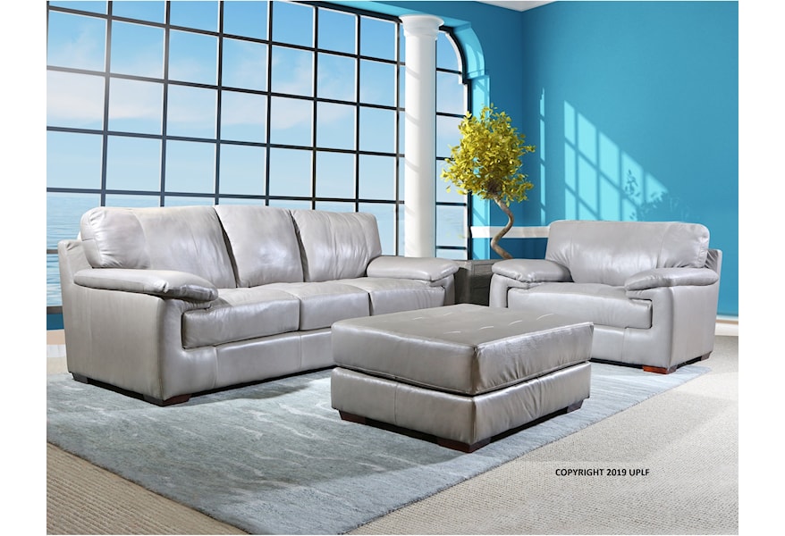 Usa Premium Leather 5450 Contemporary Leather Sofa Dream Home