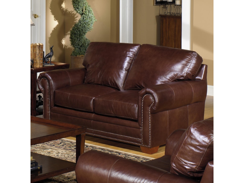 USA Premium Leather 7855Leather Stationary Loveseat