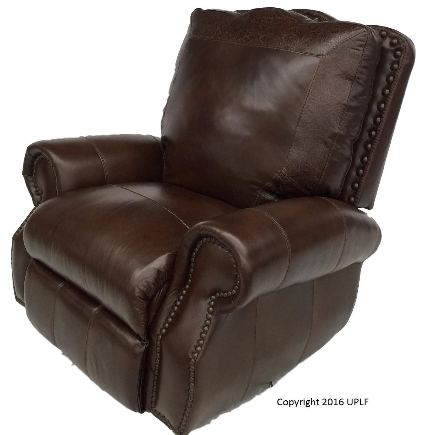 Usa Premium Leather 9750 Traditional Leather Rocking Recliner With Nailheads Wilson S Furniture Three Way Recliners