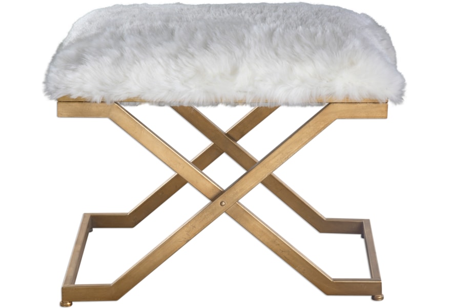 Uttermost Accent Furniture Benches 23278 Farran Fur Small Bench