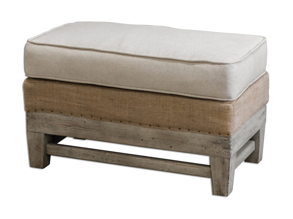 Uttermost Accent FurnitureSchafer Linen Ottoman