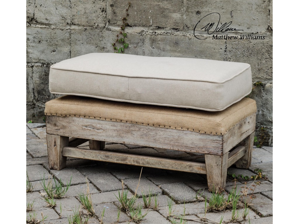 Uttermost Accent FurnitureSchafer Linen Ottoman