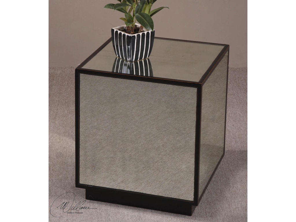 Uttermost Accent Furniture - Occasional TablesMatty Mirrored Cube