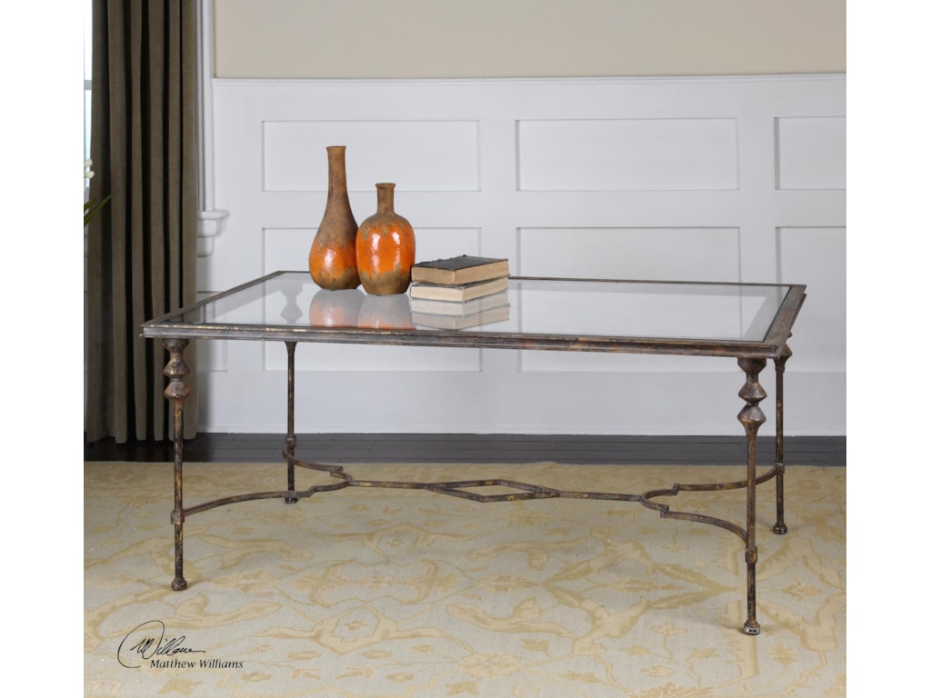 Uttermost Accent FurnitureQuillon Glass Coffee Table