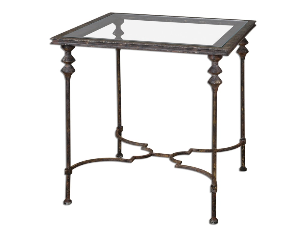 Uttermost Accent FurnitureQuillon Glass End Table