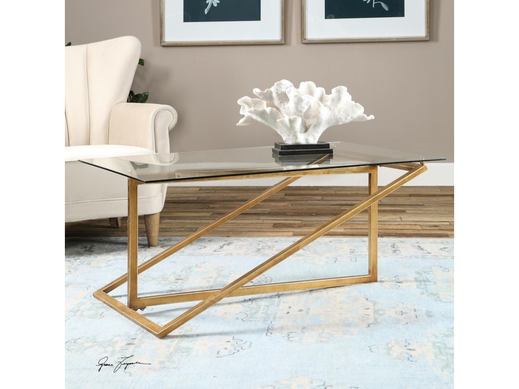 Accent Furniture Occasional Tables Zerrin Glass Coffee Table By Uttermost At Dunk Bright Furniture
