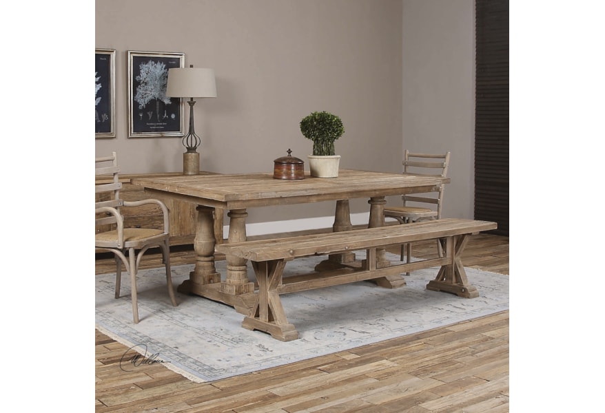 Uttermost Accent Furniture 24557 Stratford Salvaged Wood Dining Table Hudson S Furniture Dining Tables