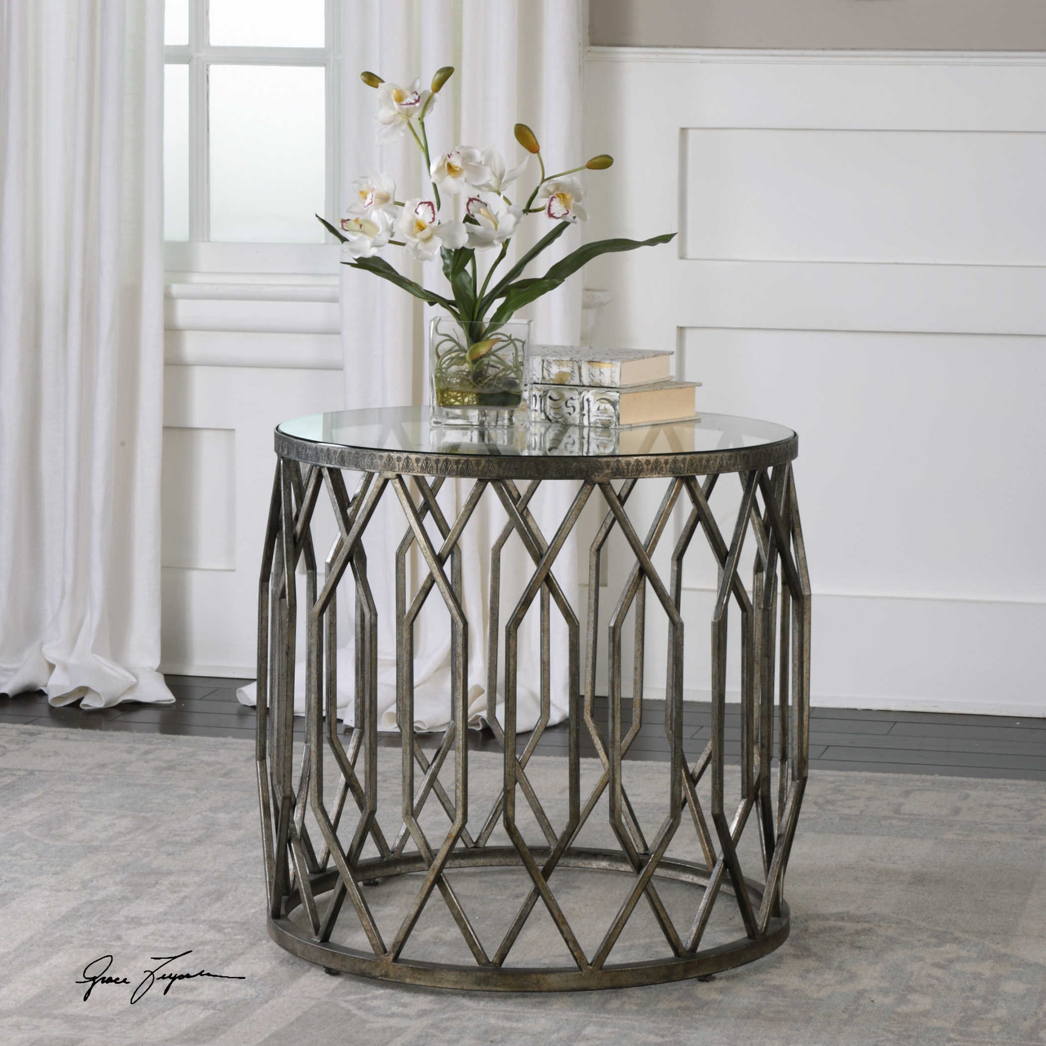 Uttermost Accent Furniture - Occasional Tables 24741 Algoma Glass - Uttermost Accent Furniture - Occasional Tables 24741 Algoma Glass