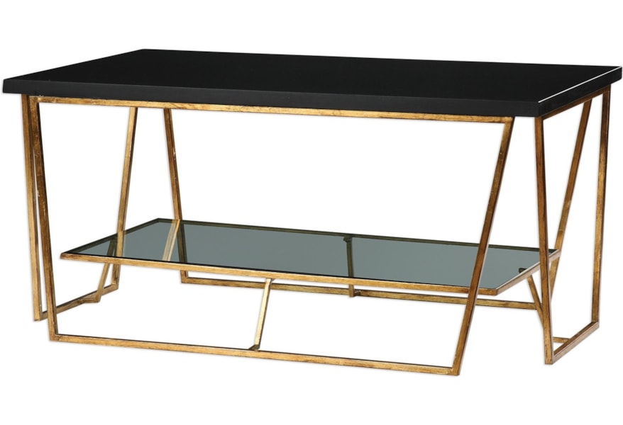 Uttermost Accent Furniture Occasional Tables Agnes Black Granite