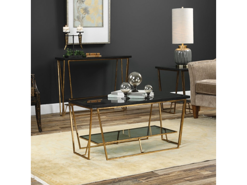 Uttermost Accent Furniture Agnes Black Granite Coffee Table Uttermost Accent Furnitureagnes Black Granite Coffee Table