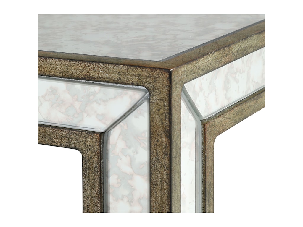 small mirrored accent table