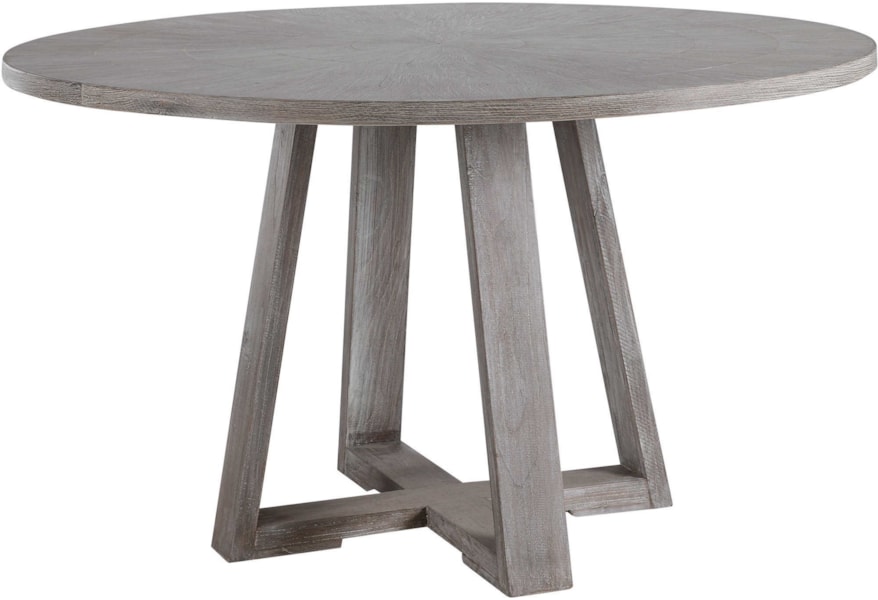Uttermost Accent Furniture 24952 Gidran Gray Round Dining Table Dunk Bright Furniture Dining Tables
