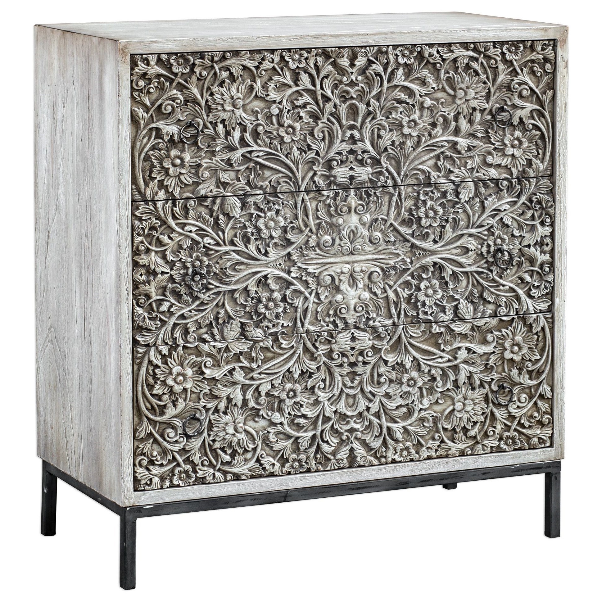 Accent Furniture Chests Marina Carved Accent Chest By Uttermost At Dunk Bright Furniture
