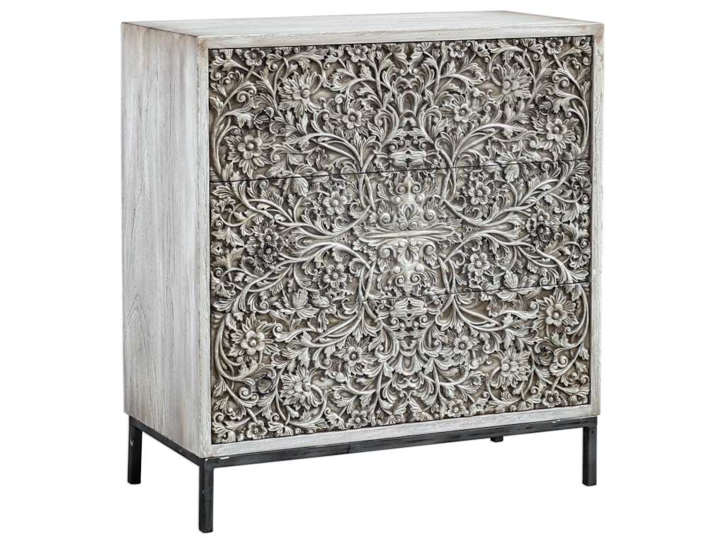 Accent Furniture Chests Marina Carved Accent Chest By Uttermost At Dunk Bright Furniture