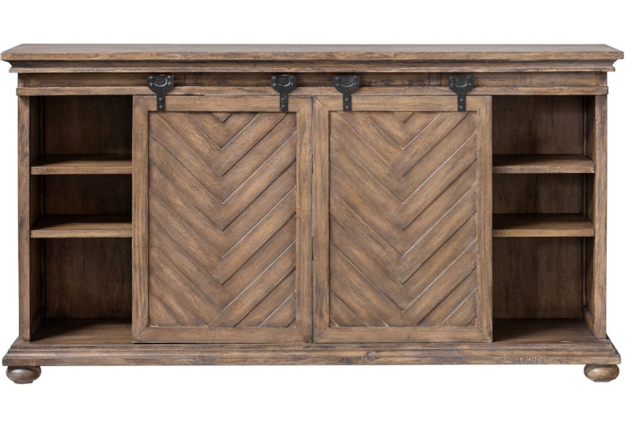 Accent Furniture Primalia Barn Door Media Console