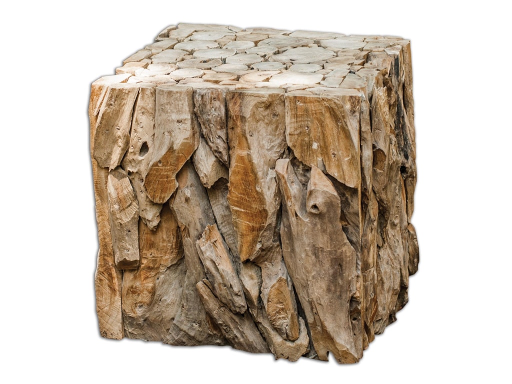 Uttermost Accent Furniture - Occasional TablesTeak Root Bunching Cube