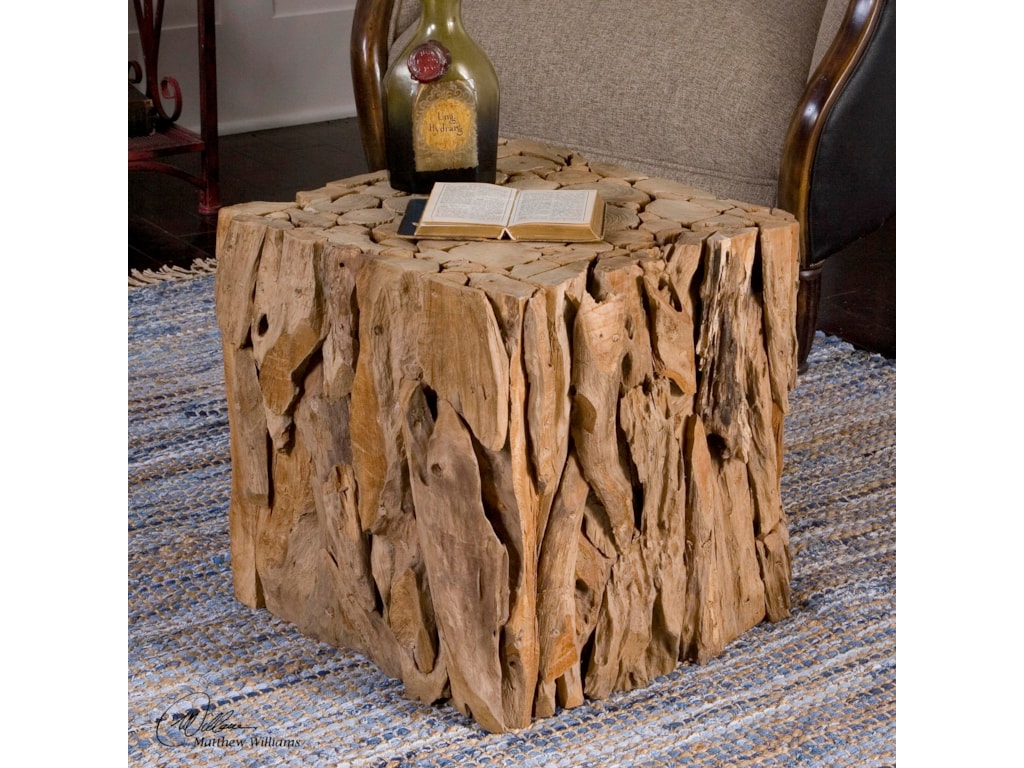 Uttermost Accent Furniture - Occasional TablesTeak Root Bunching Cube