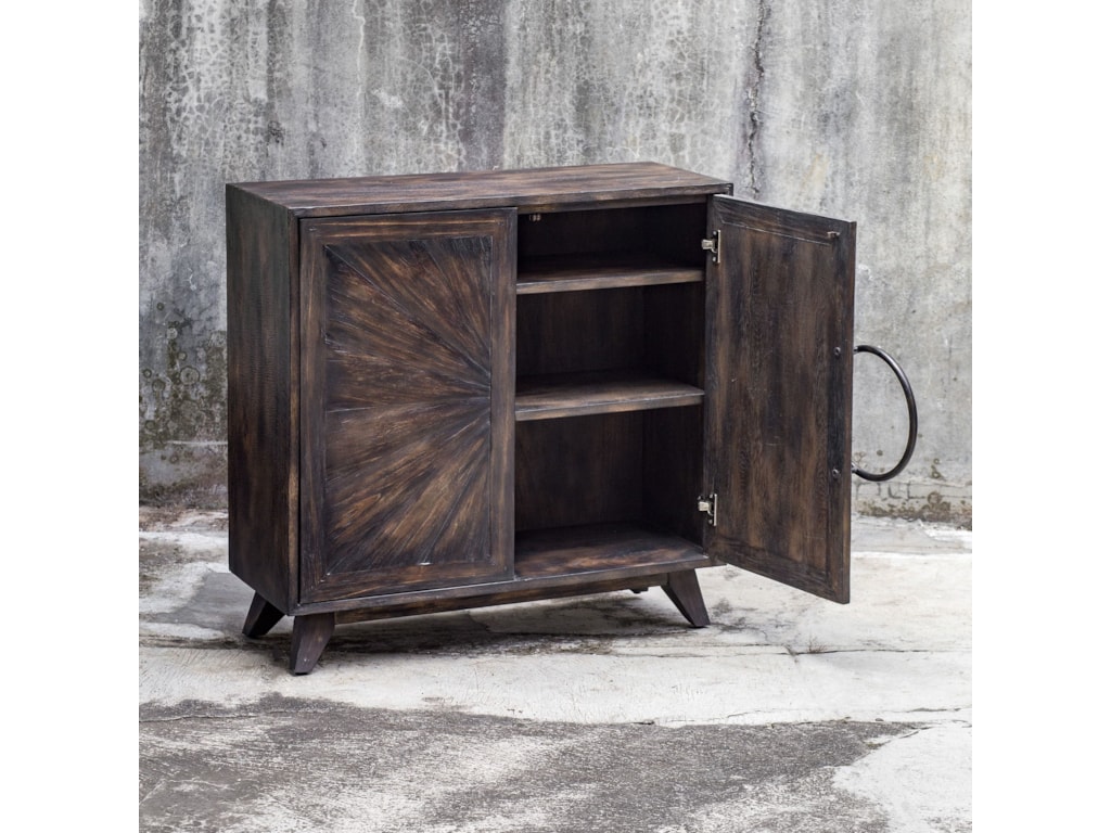 Uttermost Accent Furniture 25842 Kohana Black Console Cabinet Uttermost Accent Furniturekohana Black Console Cabinet
