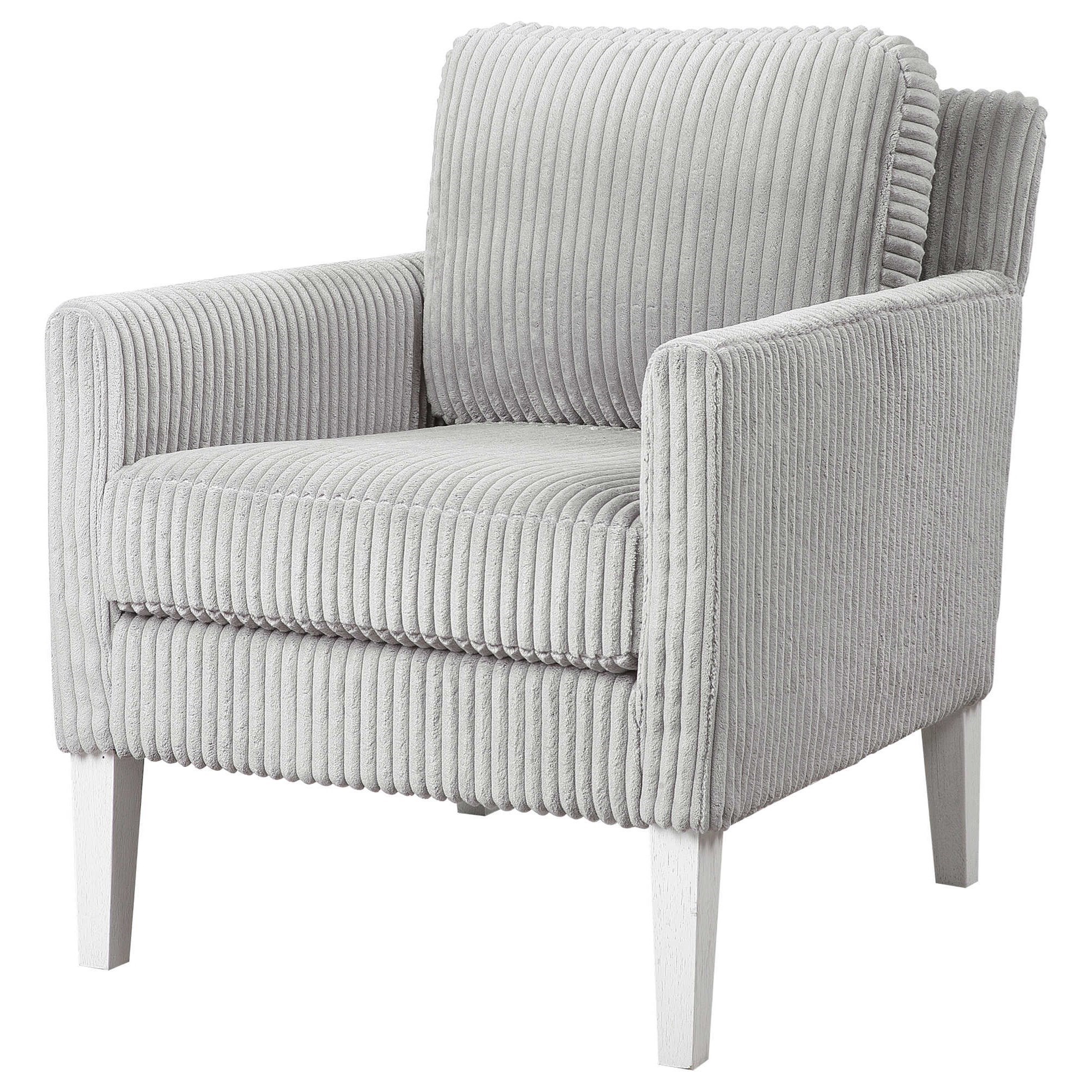 Uttermost Accent Furniture Accent Chairs 23532 Cavalla Gray Accent Chair Dunk Bright Furniture Upholstered Chairs