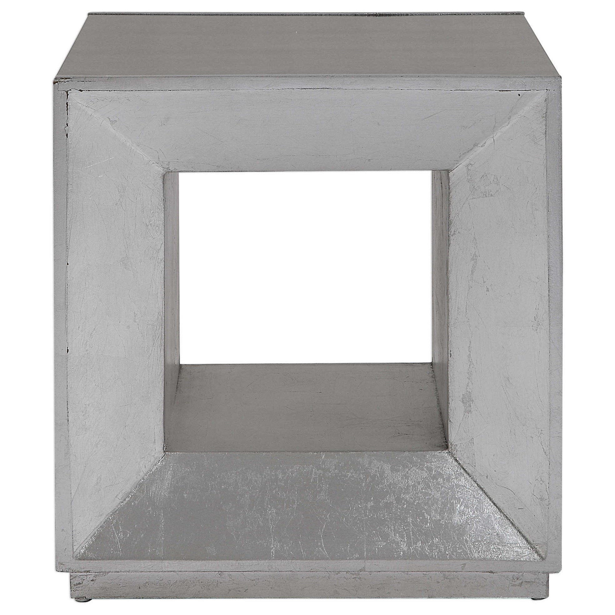 Uttermost Accent Furniture Occasional Tables Flair Silver Cube Table Houston S Yuma Furniture End Tables
