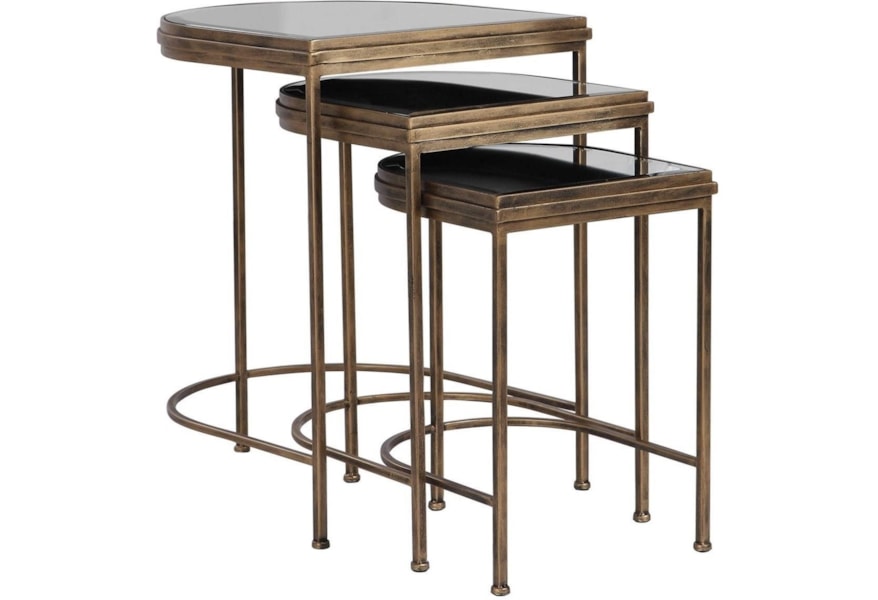Uttermost Accent Furniture Occasional Tables 24908 India Nesting Tables Set 3 Hudson S Furniture End Tables