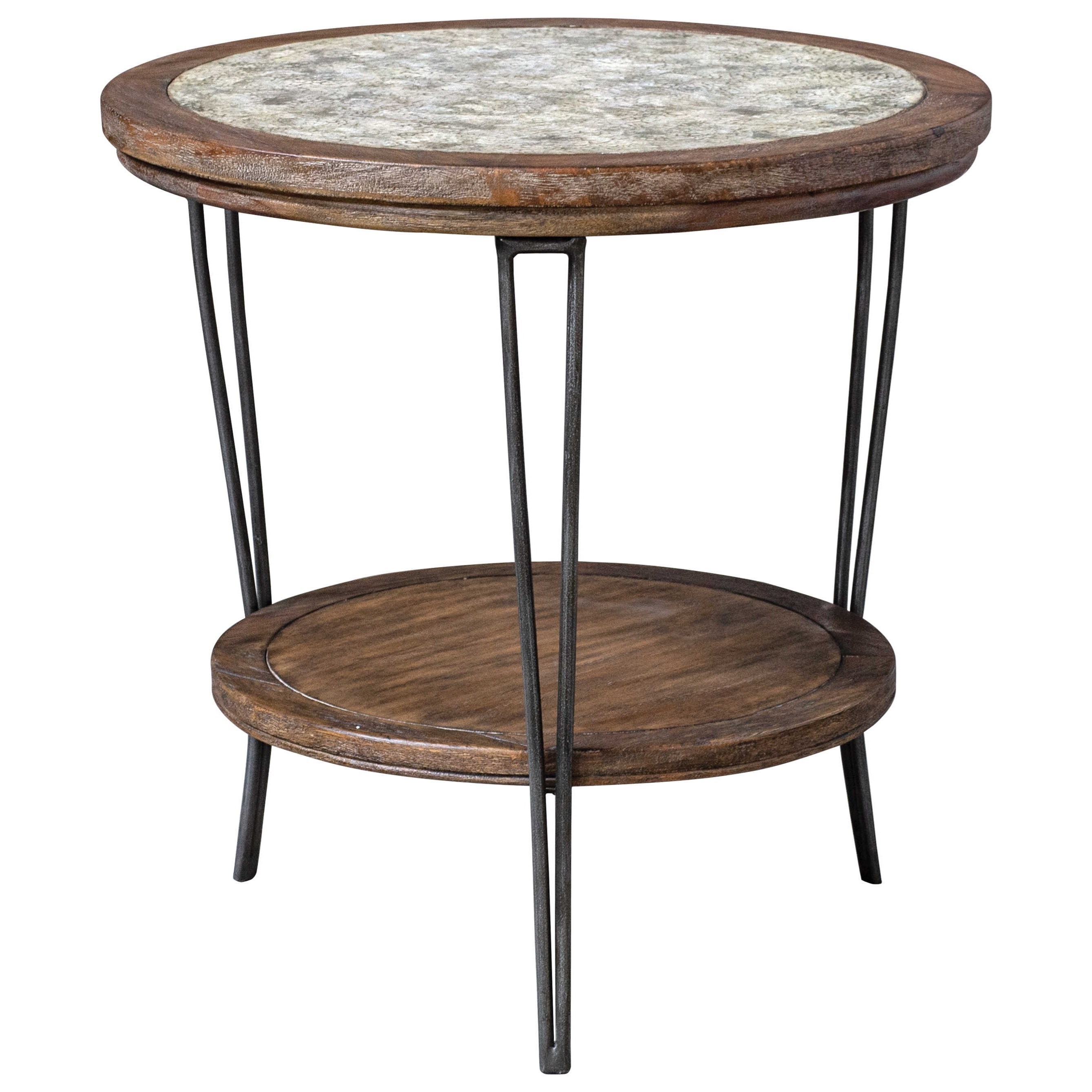 Uttermost Accent Furniture Occasional Tables 25446 Saskia Round Side Table Dunk Bright Furniture End Tables