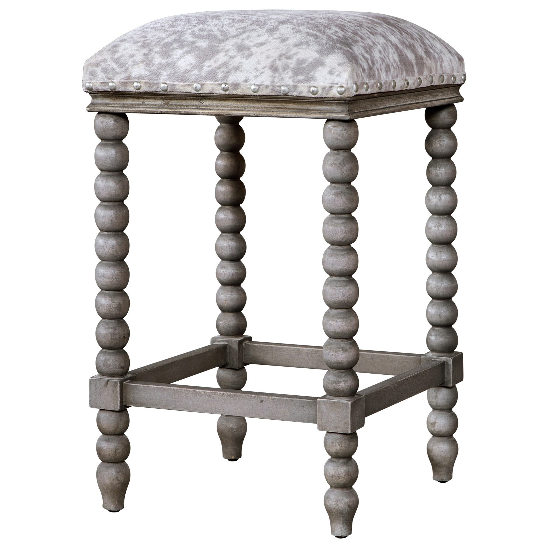 faux cowhide bar stools