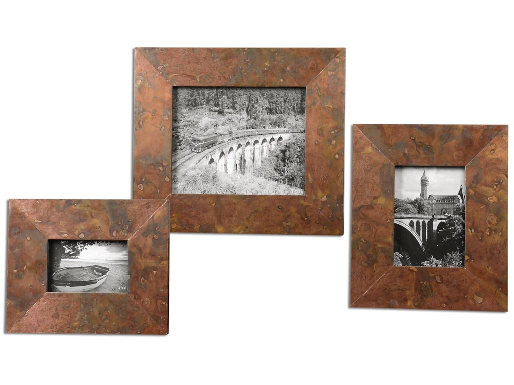 Uttermost Accessories - Picture FramesAmbrosia Copper Photo Frames, Set of 3