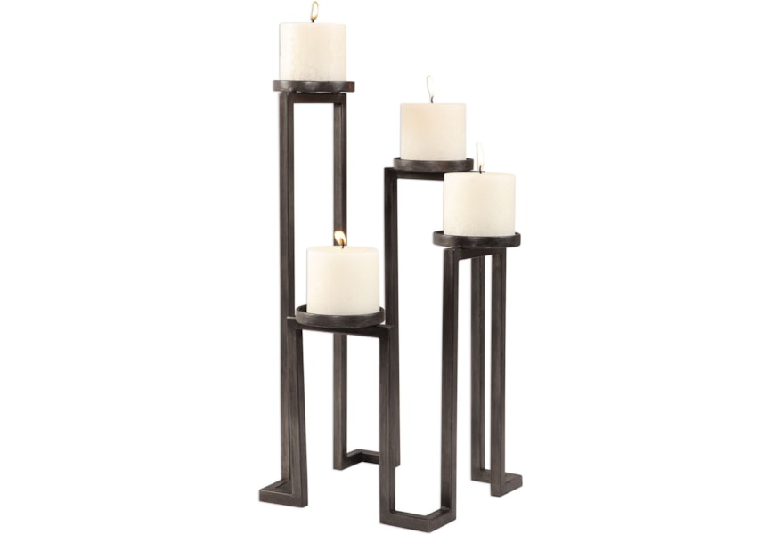 Uttermost Accessories Candle Holders 18586 Natalie Stepped Candleholder Hudson S Furniture Candle Holders 18586 Natalie Stepped