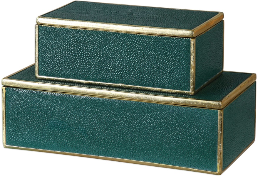 Uttermost Accessories Boxes 18723 Karis Emerald Green Boxes Set